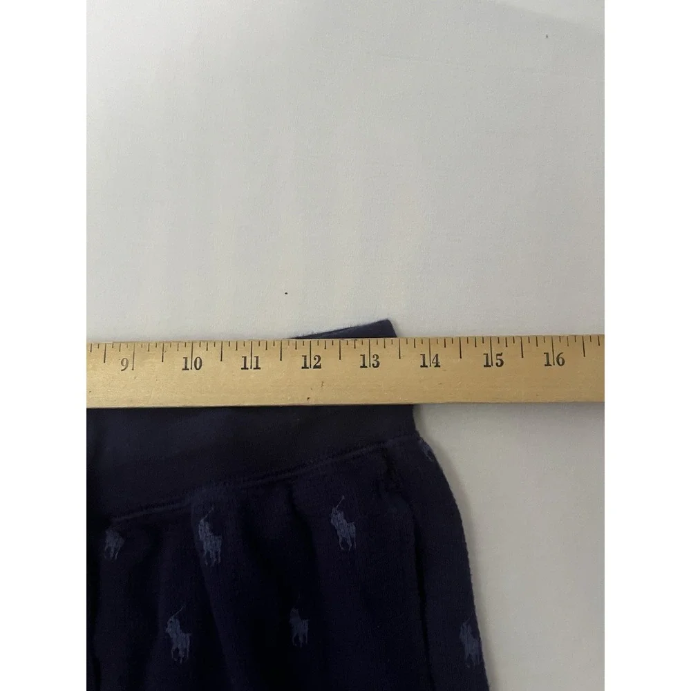 Polo Ralph Lauren All Over Print Sleepwear Pants Men's Medium Navy Blue Tapered